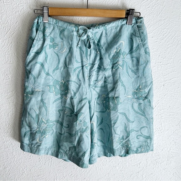 Tommy Bahama Silk Drawstring Short Vintage 90s Tropical Sz 10 - Picture 2 of 4